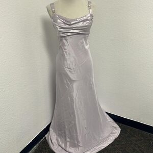 Aspeed Shimmering Silver Maxi Dress